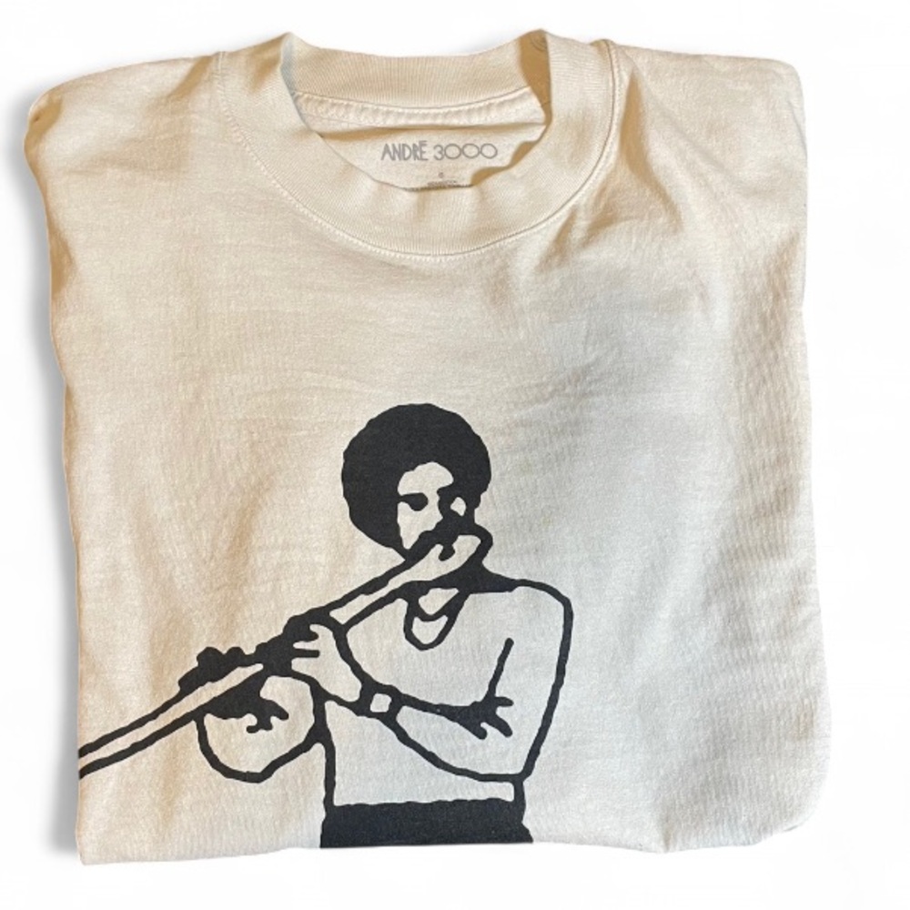 André 3000 (Solo Project) (collectible)
long sleeve baseball tee-shirt in beige